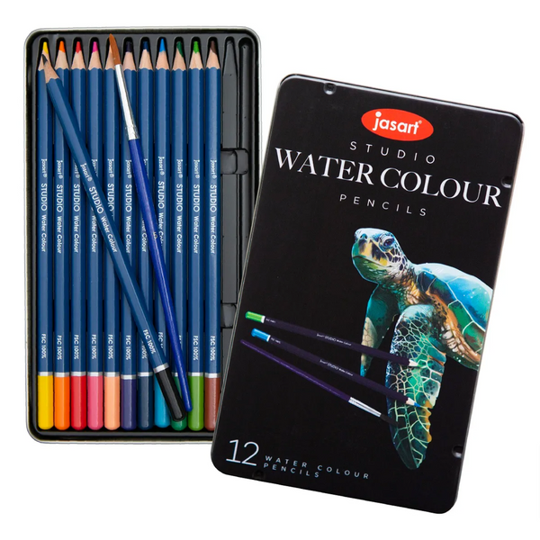Jasart Studio Watercolour Pencil Tin#Pack Size_PACK OF 12