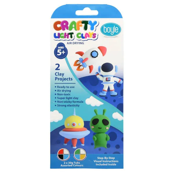 Boyle Crafty Clays Kit Diy Project Outer Space 2 X 30g