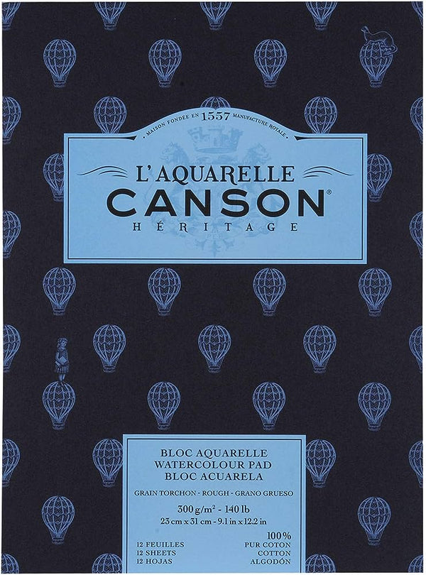 Canson Heritage Pad 300gsm 12 Sheet Rough#Size_23X31CM