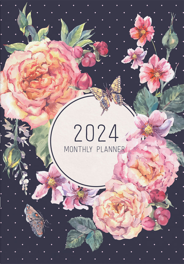Collins Diary A5 Monthly Planner Botanical