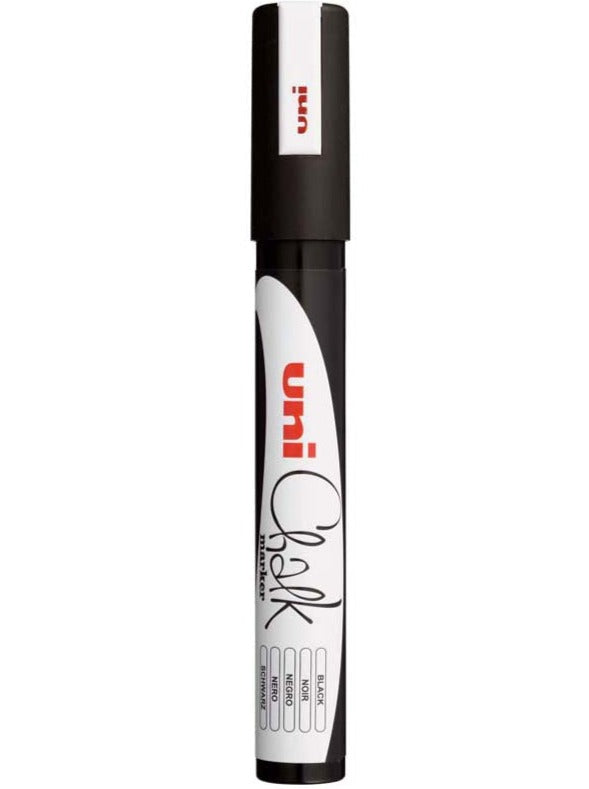 Uni Chalk Marker 1.8-2.5mm Bullet Tip#colour_BLACK