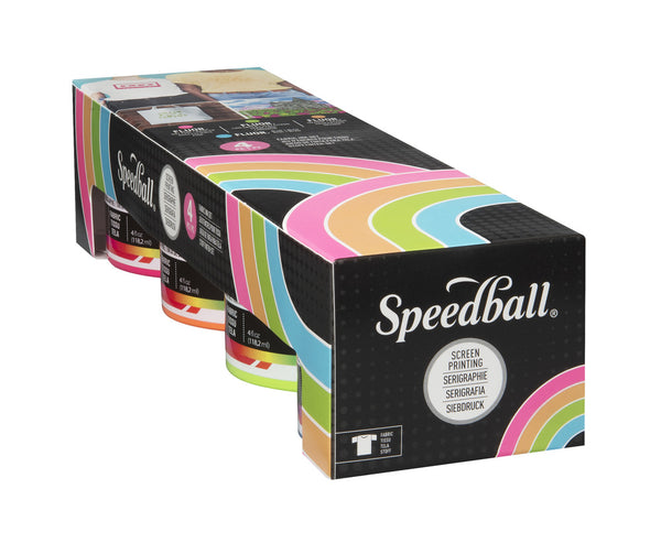 Speedball Fluo Fabric Screen Printing 4oz Set Of 4