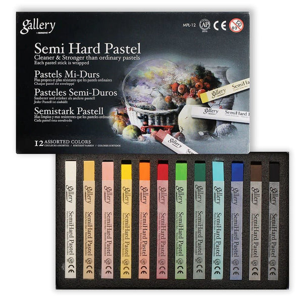 Gallery Semi Hard Art Pastel Pack Of 12#Colour_ASSORTED