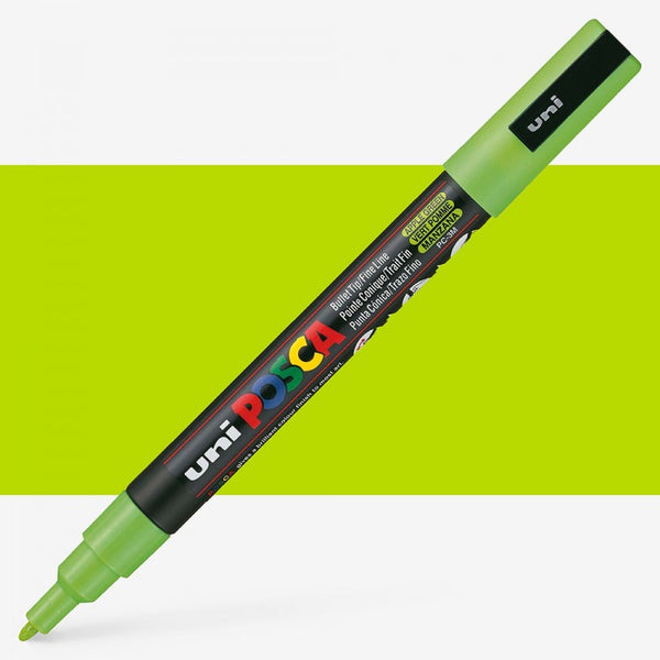 Uni Posca Markers PC-3M Fine 0.9-1.3mm Bullet Tip#Colour_APPLE GREEN
