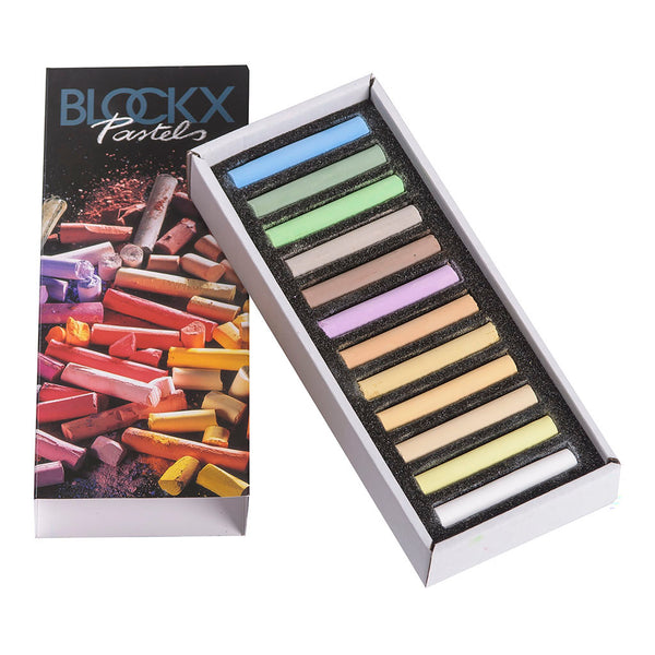BLOCKX Soft Artists' Pastels Assorted Dark Colours Set of 12