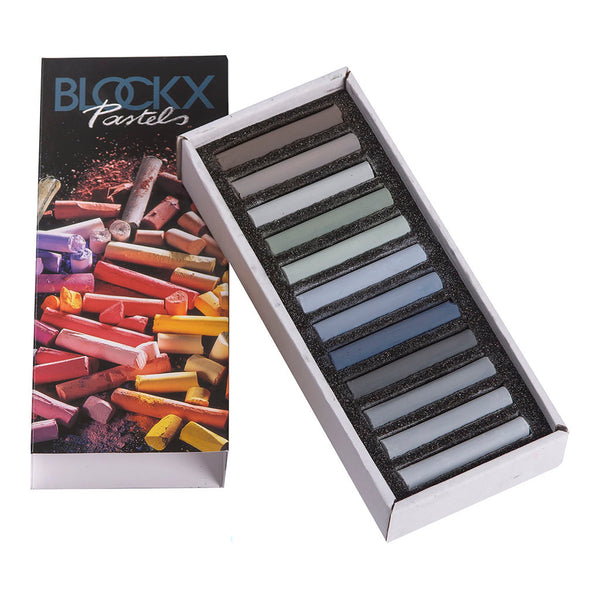 BLOCKX Soft Artists' Pastels Assorted Grey Colours Set of 12