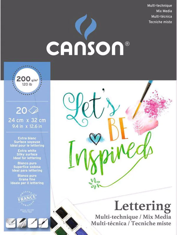 Canson Lettering Pad 200gsm 24x32cm