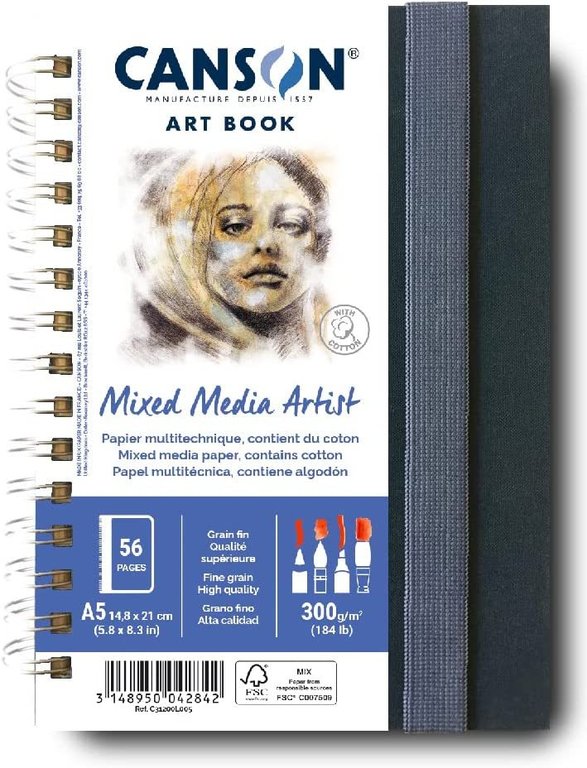 Canson Mixed Media Artbook 300gsm#Size_A5P