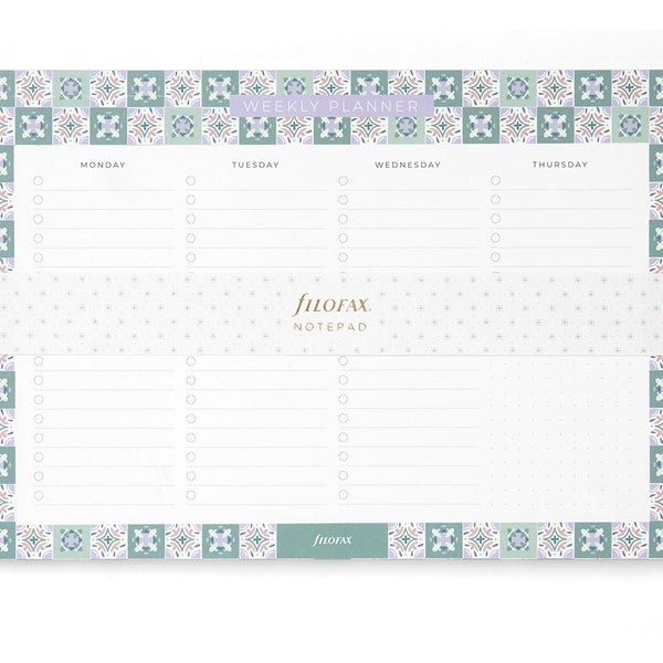 Filofax Mediterranean Weekly Planner Notepad (with magnet)