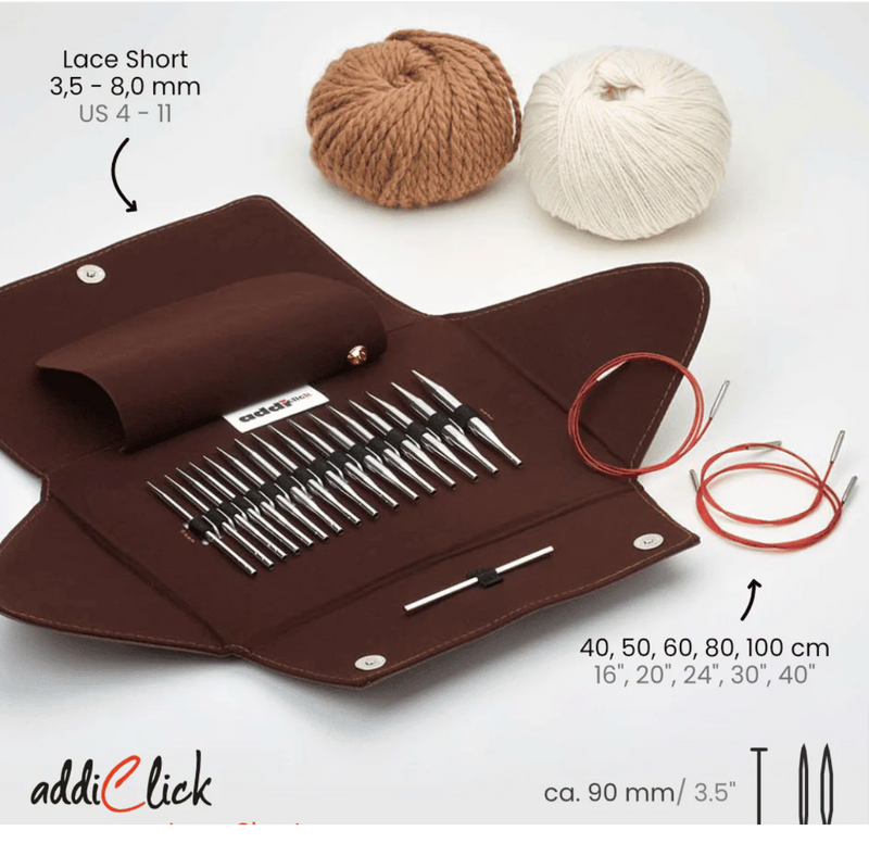 Addi Click Lace Short Tip Circular Needle Set