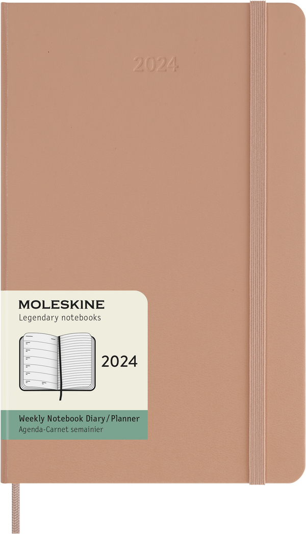 Moleskine Diary 12 Month Weekly + Notes HC Large#Colour_SANDY BROWN