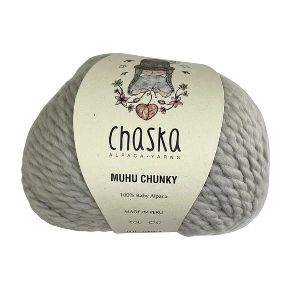 Inca Chaska Muhu Chunky Yarn#Colour_ASH GREY (C757)