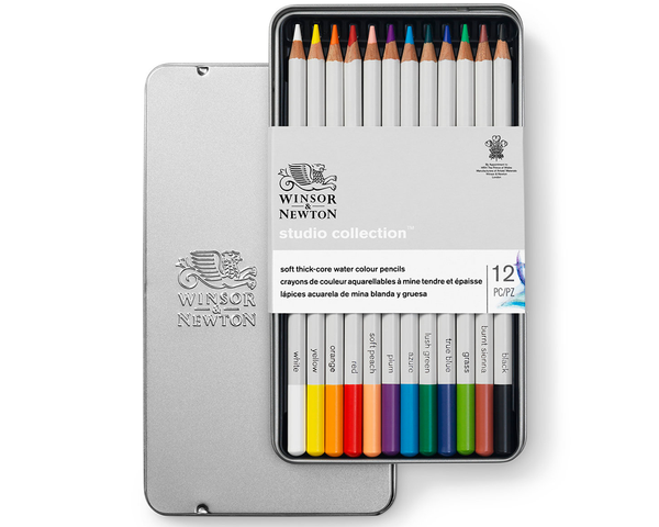 Winsor & Newton Studio Watercolour Pencil Tin#pack size_PACK OF 12