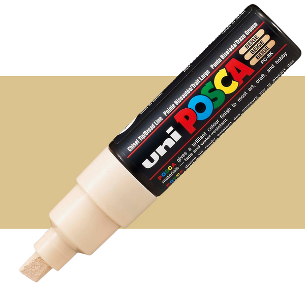 Uni Posca Markers 8.0mm Bold Chisel Tip PC-8K#Colour_BEIGE