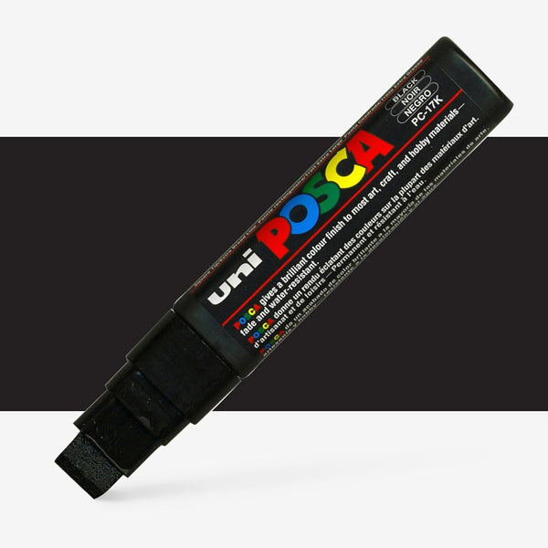 Uni Posca Markers 15.0mm Extra-broad Chisel Tip PC17K#Colour_BLACK