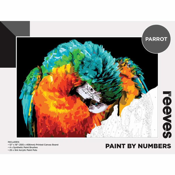 Reeves Paint By Numbers 12x16Inch#Design_PARROT