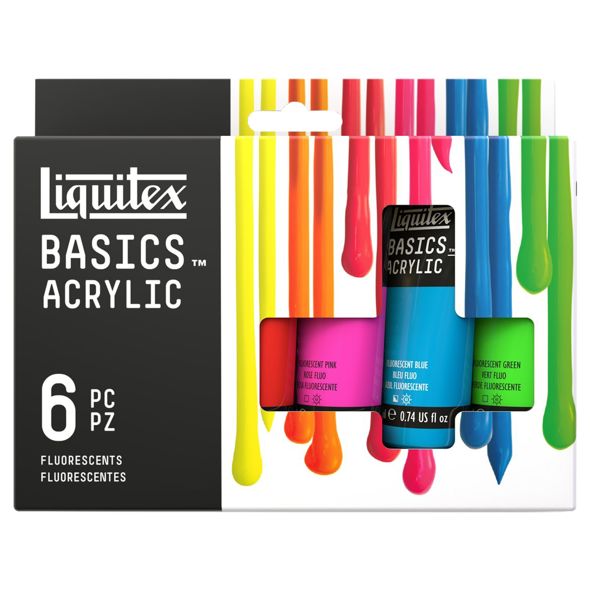Liquitex Basics Acrylic Paints 22ml Set Of 6 Fluorescents