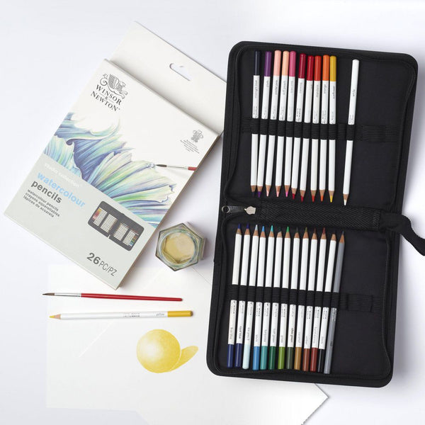 Winsor & Newton Watercolour Pencils Zip Case - Set of 27