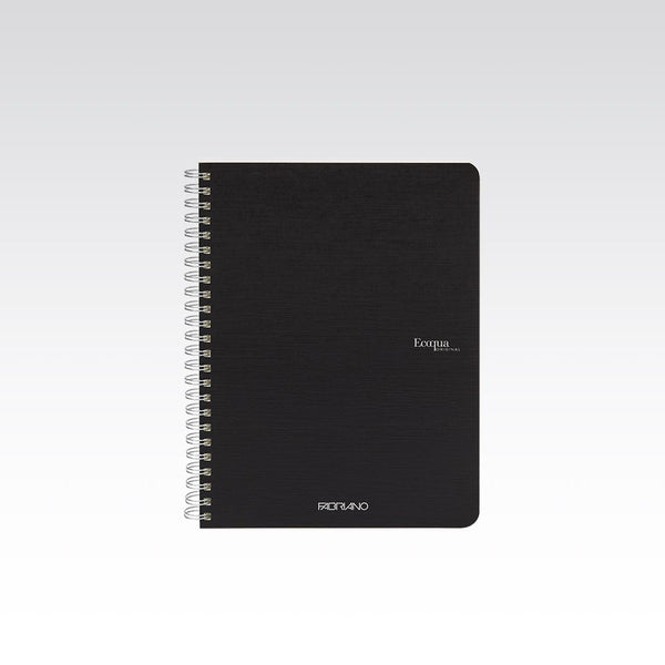 Fabriano Ecoqua Spiral Notebook 90gsm Blank A5#Colour_BLACK