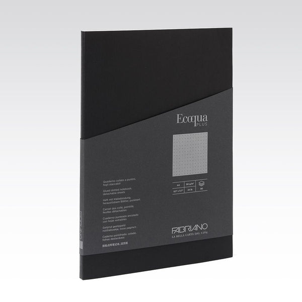 Fabriano Ecoqua Plus Glued Notebook 90gsm Dots A4#Colour_BLACK