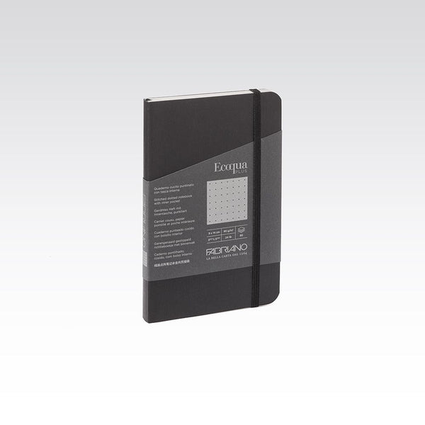 Fabriano Ecoqua Plus Stitch Notebook 90gsm Dots 9x14cm#Colour_BLACK