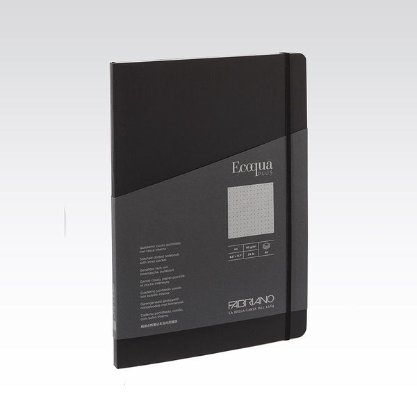 Fabriano Ecoqua Plus Stitch Notebook 90gsm Dots A4#Colour_BLACK