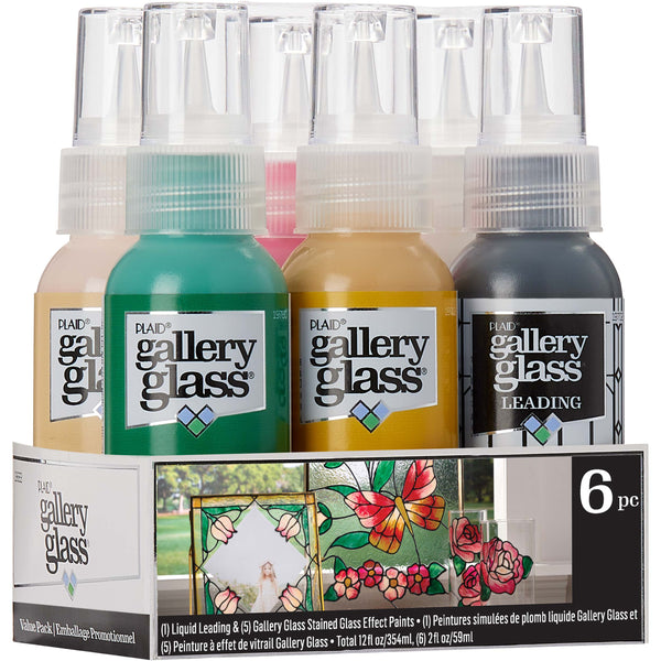 Plaid Gallery Glass 59ml Floral Set Of 6
