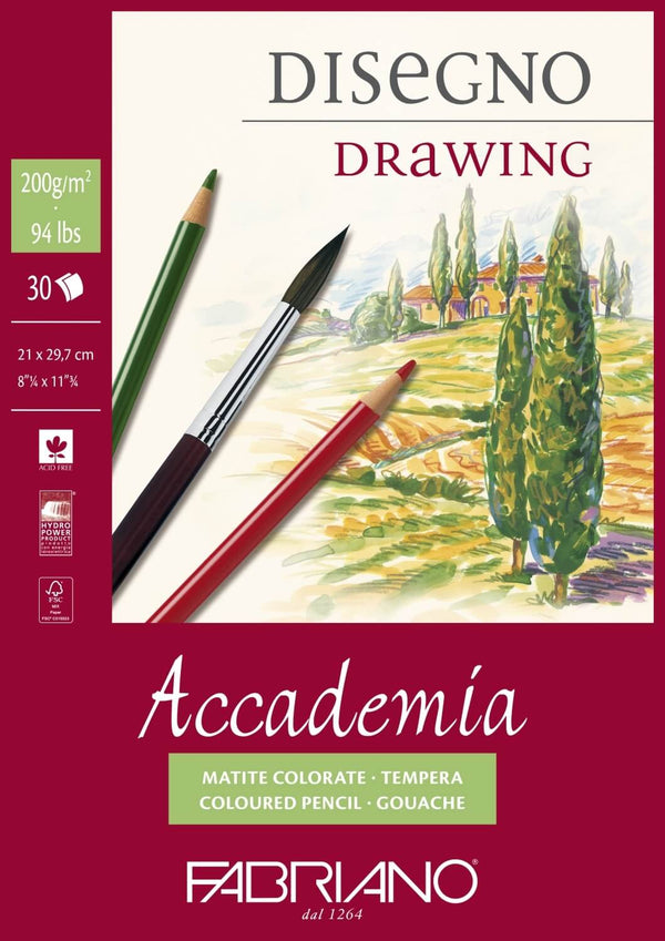 Fabriano Accademia Sketch Pad 200gsm 30 Sheet#Size_A4