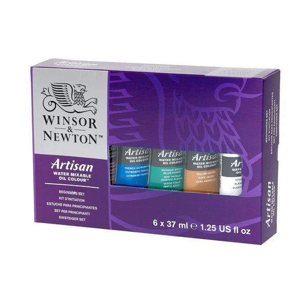 Winsor & Newton Artisan Water Mixable Oil Colour Paint Beginners Set 6x37ml