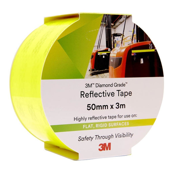 3m diamond grade reflective tape 983-23 fluoro yellow green 50mmx3m