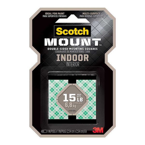 Scotch Mounting Squares 111h-sq-48 Indoor 25mm Pack Of 48
