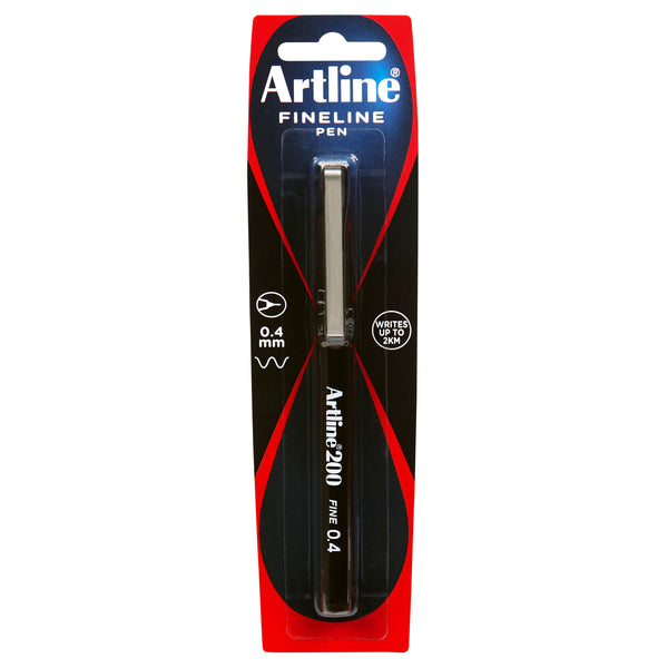 Artline 200 Art Fineliner Pen 0.4mm#Colour_BLACK