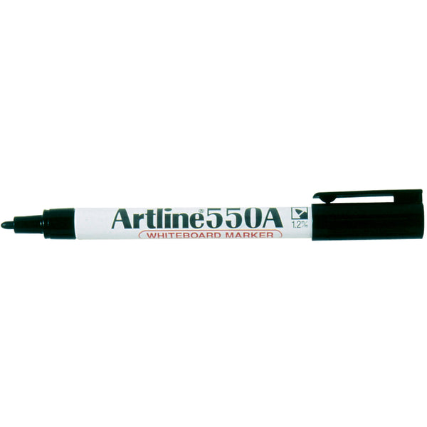 artline 550a whiteboard marker 1.2mm bullet nib box of 12#Colour_BLACK