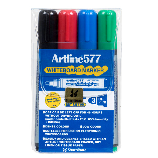 artline 577 whiteboard marker assorted#Pack Size_PACK OF 4