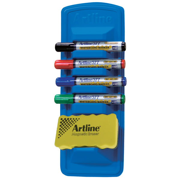 artline 577 whiteboard caddy starter kit includes markers assorted