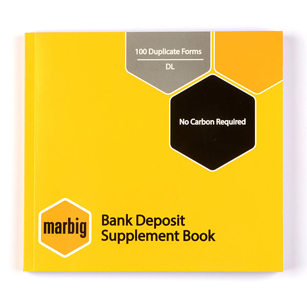 marbig bank deposit book 100 leaf duplicate - pack of 5