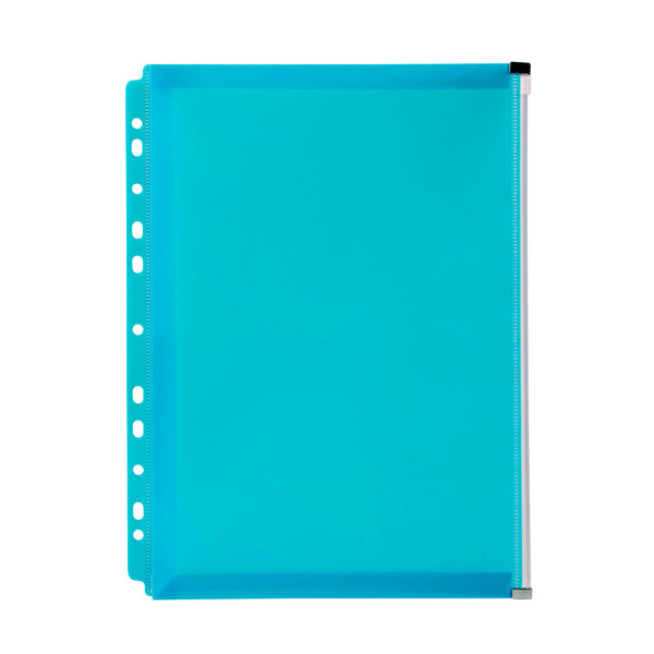 marbig® binder wallet a4 right side zip open#colour_MARINE