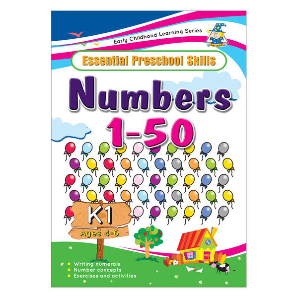 Greenhill Activity Book 4-6 Year Numbers 1 To 50