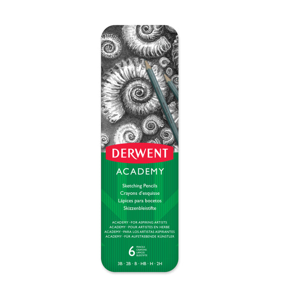 Derwent Academy Sketching Pencil Sets#Pack Size_PACK OF 6
