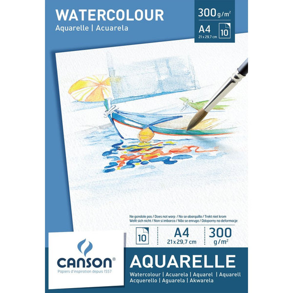 Canson Montval Watercolour 300gsm 10 Sheet Pads#size_A4