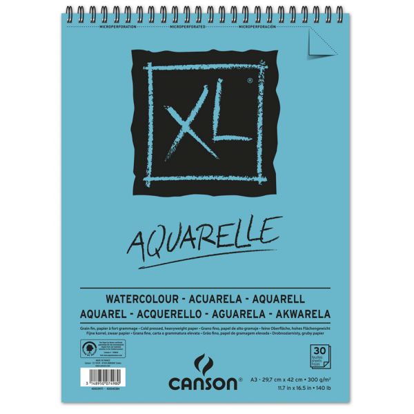 Canson XL Aquarelle Sketch Pad 300gsm 30 Sheets#size_A4