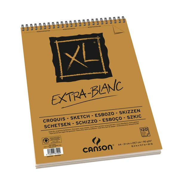Canson XL Extra White Sketch Pad 90gsm 120 Sheets#size_A4