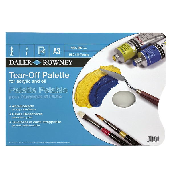 Daler Rowney Tear-Off Palette Oil & Acrylic (Blue)#size_A3