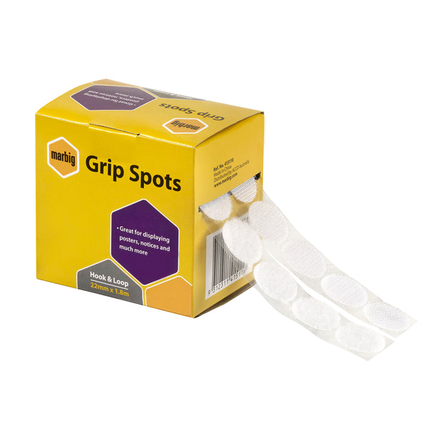 marbig® hook & loop grip spots 22mmx1.8m