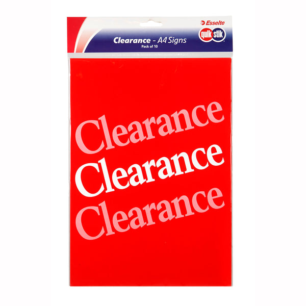 quikstik a4 sign clearance pack of 10
