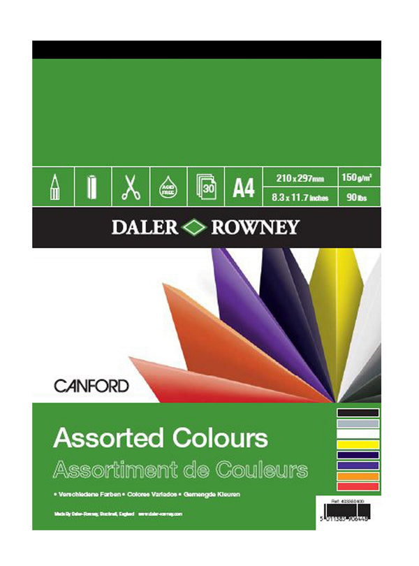 Daler Rowney Canford Assorted Colour Pad#size_A4