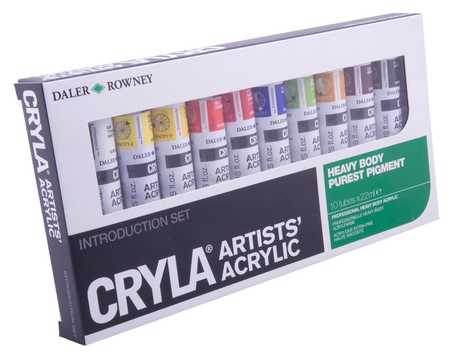 Daler rowney cryla introduction paint set of 10 x 22ml