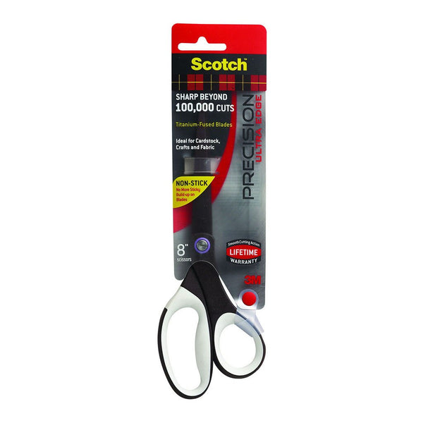 scotch precision ultra-edge titanium non-stick scissors 1468tuns-mix 8 inch
