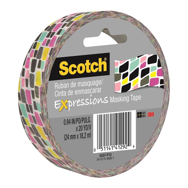 scotch expressions masking tape 3437-p13 25mmx18m graffiti