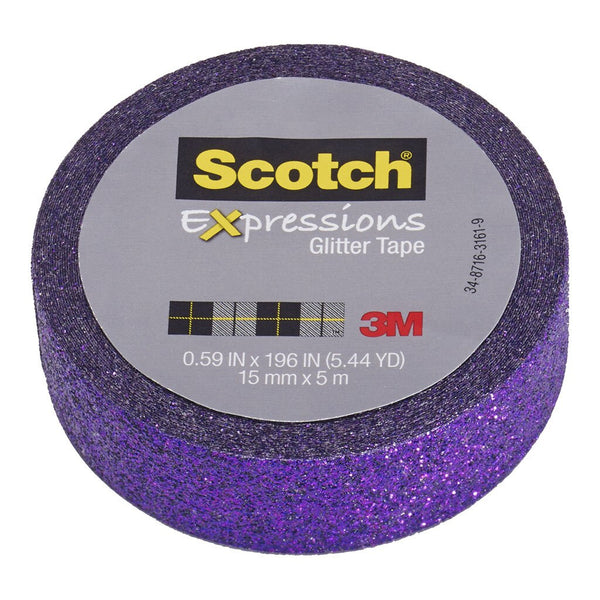 Scotch Expressions Glitter Washi Tape C514 15mmx5m#colour_BRIGHT VIOLET